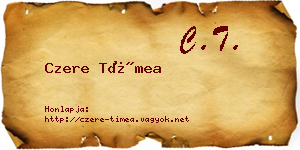 Czere Tímea névjegykártya