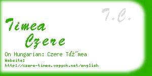 timea czere business card